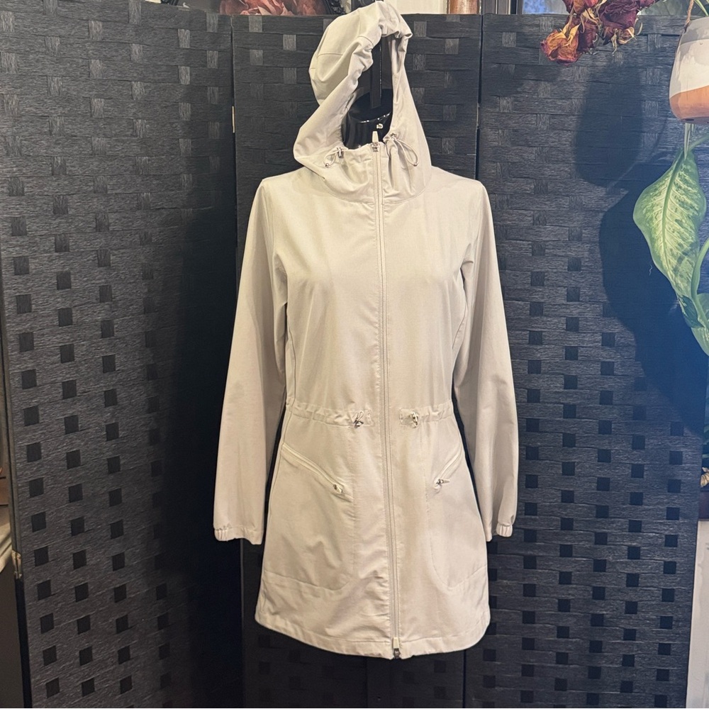 Lady Hagen Hooded Light Weight Zip Jacket Grey Sz S